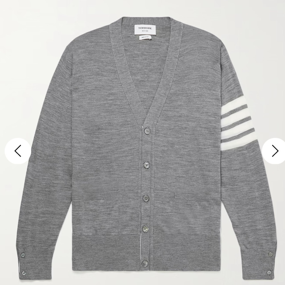 THOM BROWNE
Striped Wool Cardigan